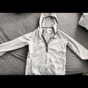 Heather gray XS  L.L bean hooded 1/4 button up